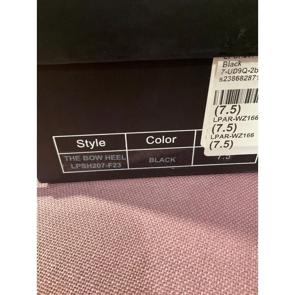 LPA The Bow High Heels in Black 7.5 with box Womens Satin Formal Shoes